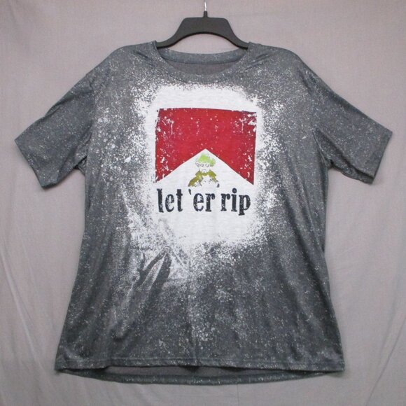 Let Er Rip Graphic Print T-Shirt Gray Men Size | XL - Picture 1 of 9